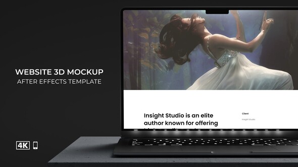 3D Mockup Website Presentation | 4K