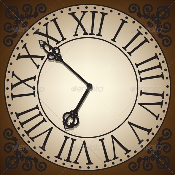 Antique Clock Face - Retro Technology