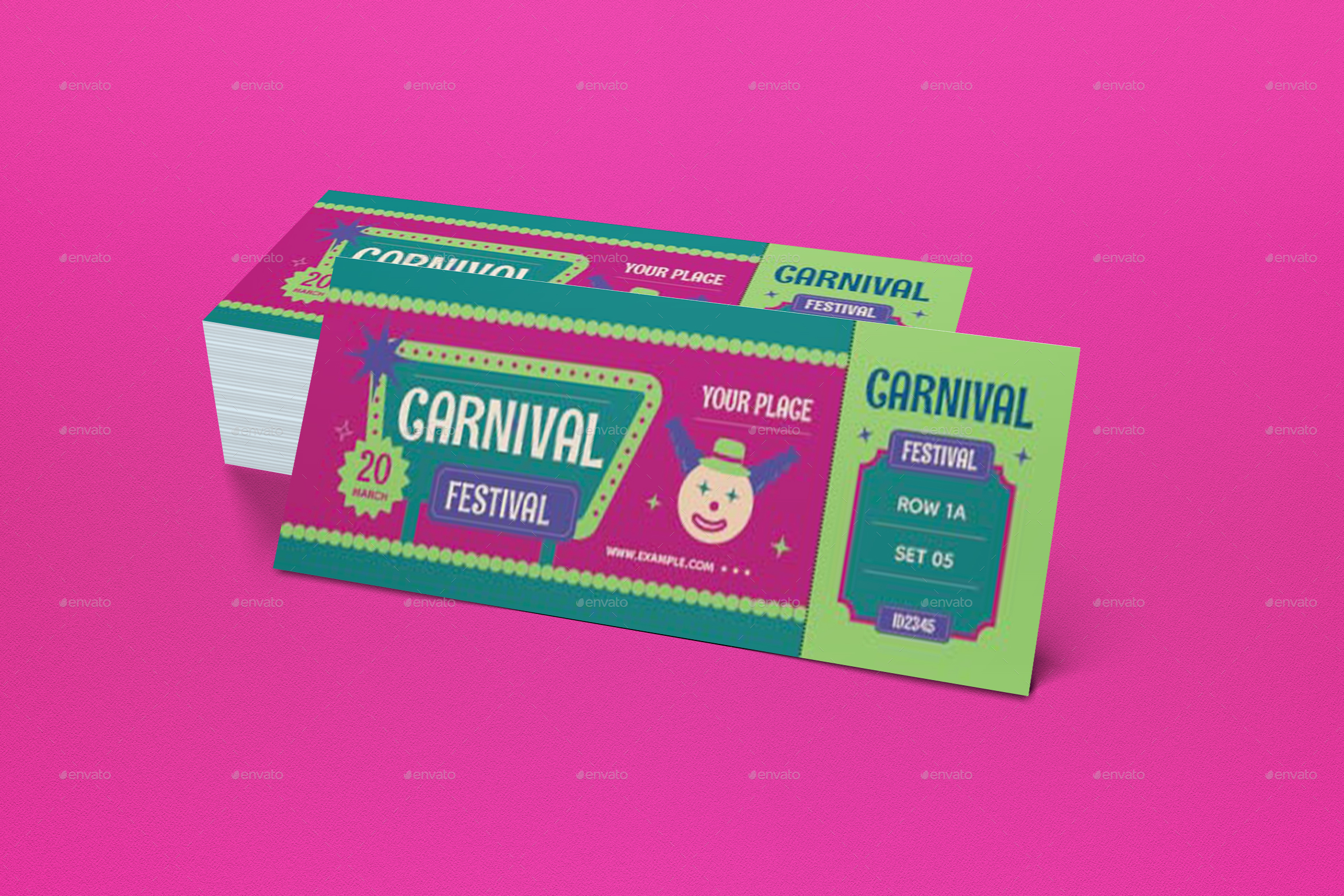 Carnival Ticket, Print Templates