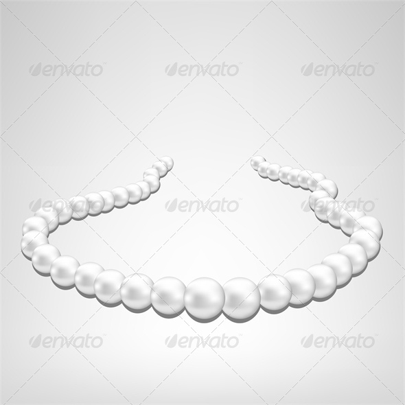 Pearl Necklace on Gray Background - Retail Commercial / Shopping