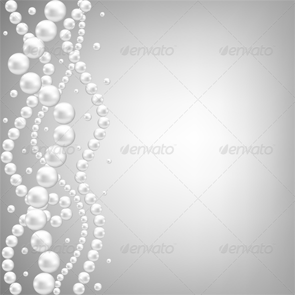 Gray Background with Pearl Border - Backgrounds Decorative