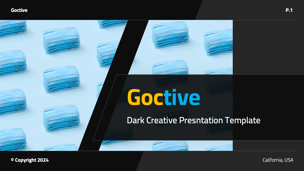 Goctive - Dark Creative Google Slides Template, Presentation Templates