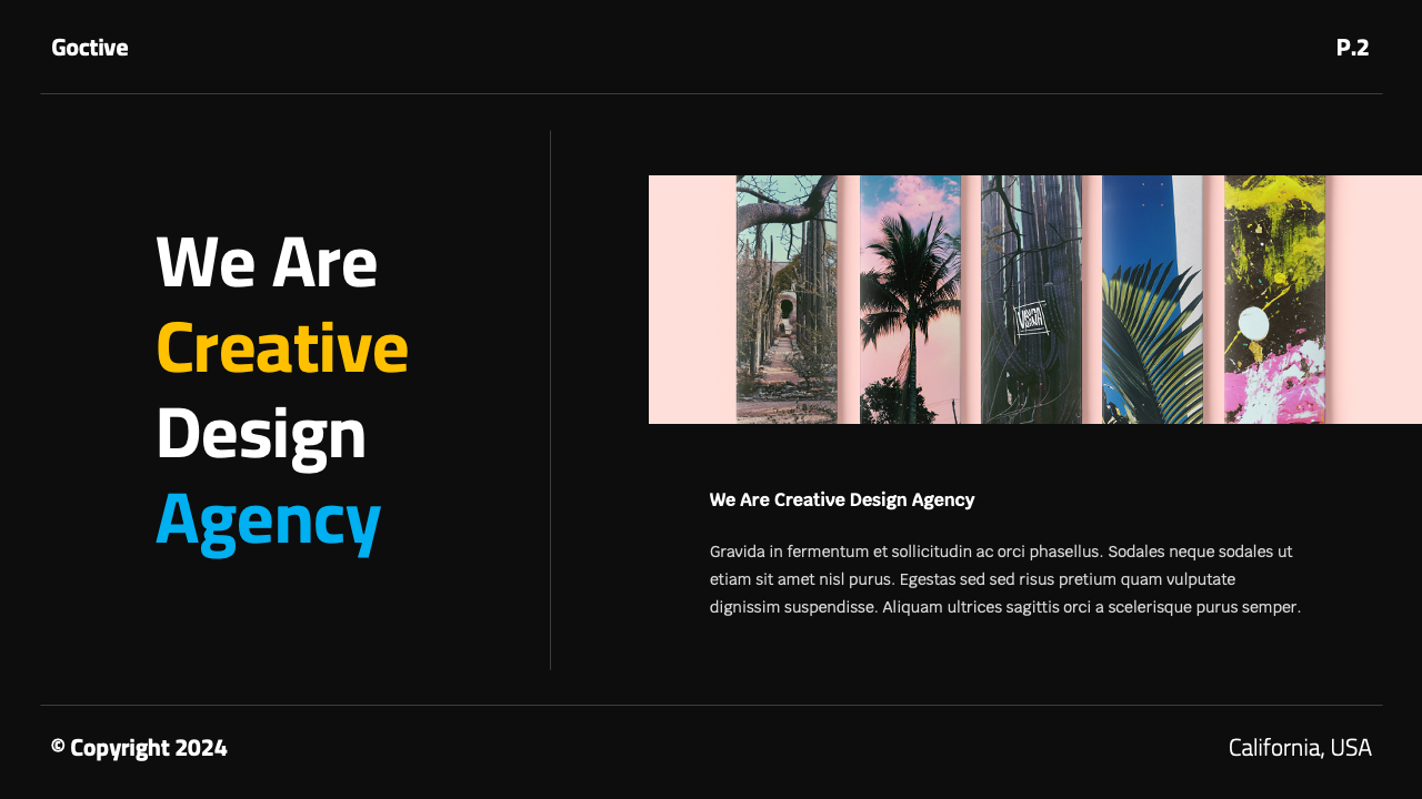 Goctive - Dark Creative PowerPoint Template, Presentation Templates