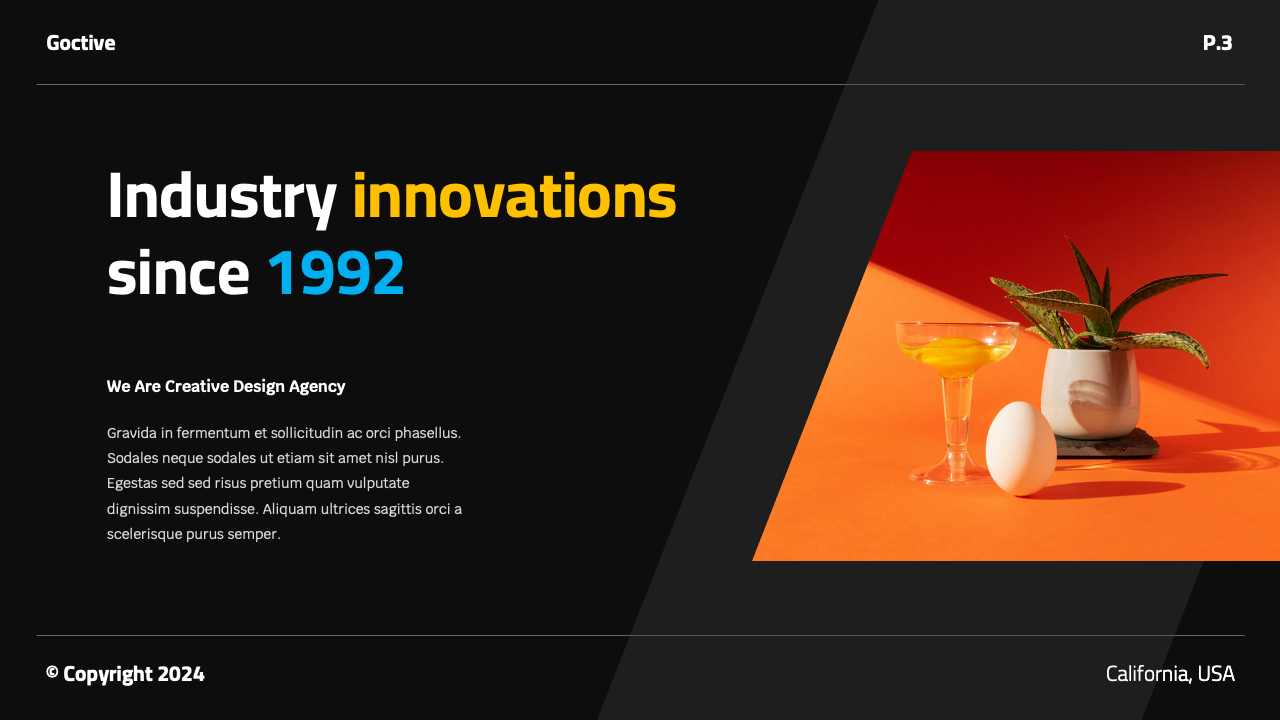 Goctive - Dark Creative PowerPoint Template, Presentation Templates