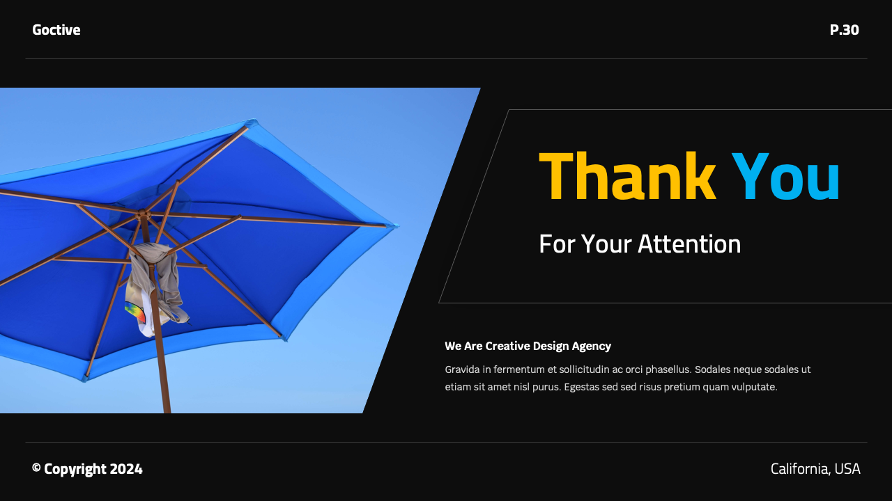 Goctive - Dark Creative PowerPoint Template, Presentation Templates