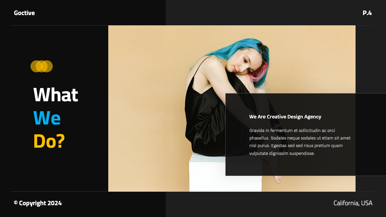 Goctive - Dark Creative PowerPoint Template, Presentation Templates