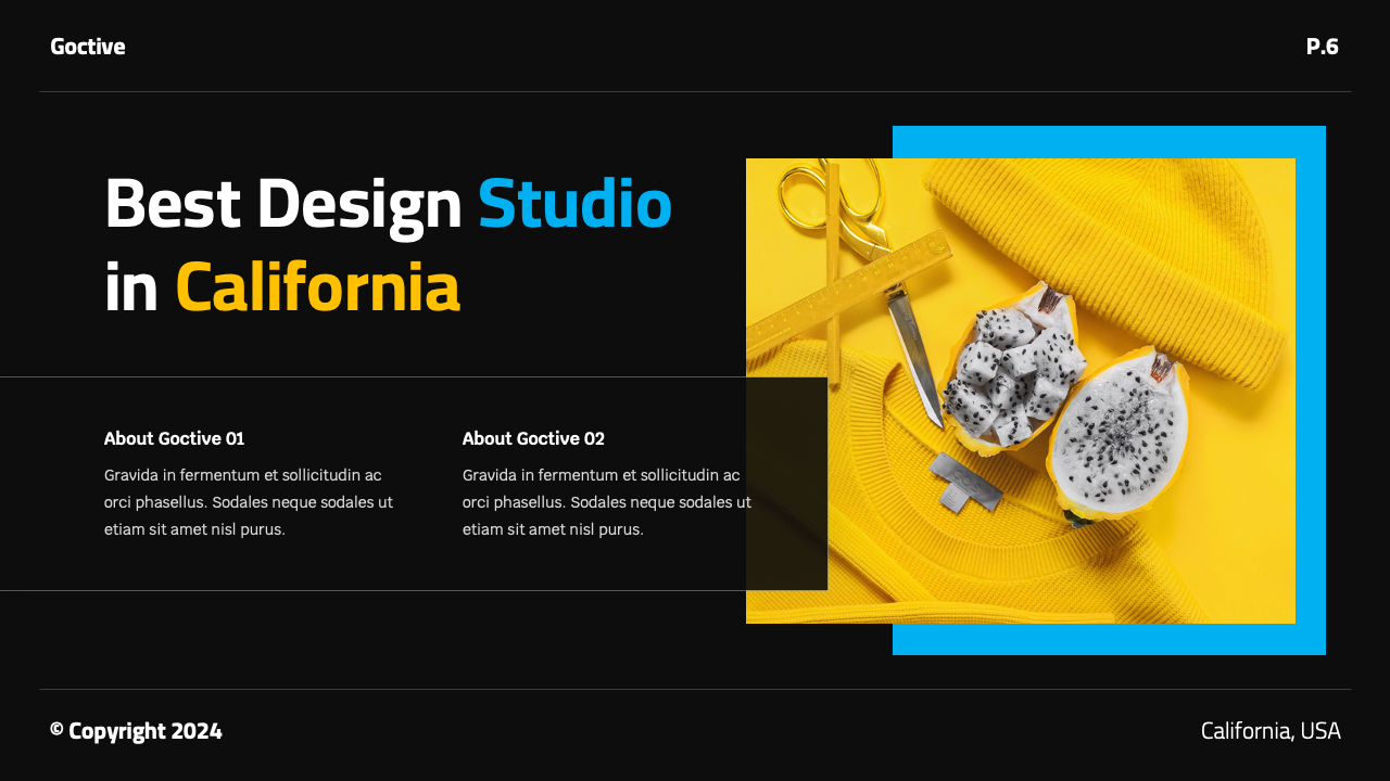 Goctive - Dark Creative PowerPoint Template, Presentation Templates