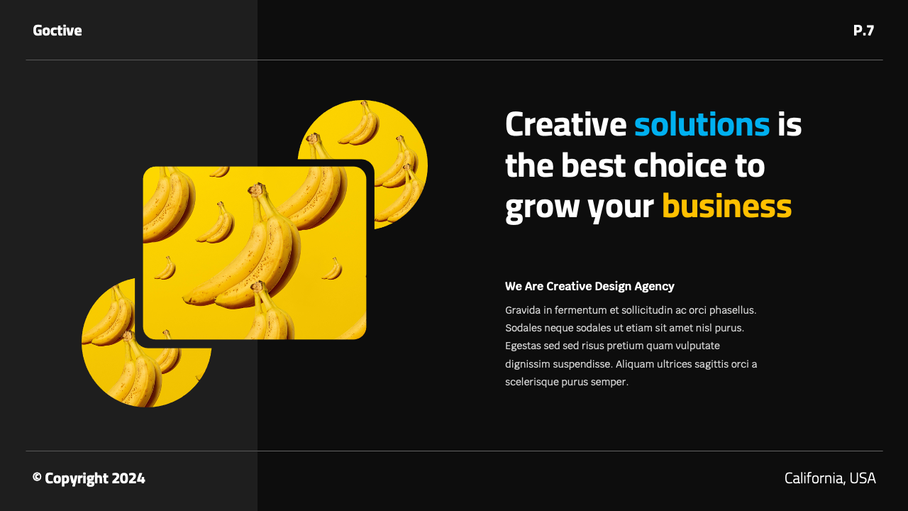 Goctive - Dark Creative PowerPoint Template, Presentation Templates