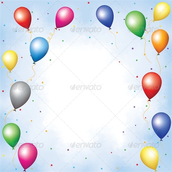 Colourful Balloons and Confetti - Miscellaneous Seasons/Holidays