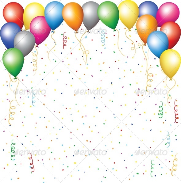 Balloons, Confetti and Serpantine - Birthdays Seasons/Holidays
