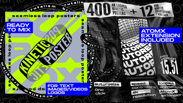 Seamless Loop Kinetic Posters