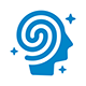 Inner World - Spiral Mind Abstract Human Head Logo