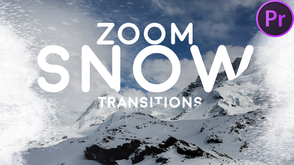 Zoom Snow Transitions for Premiere Pro Premiere Pro template preview