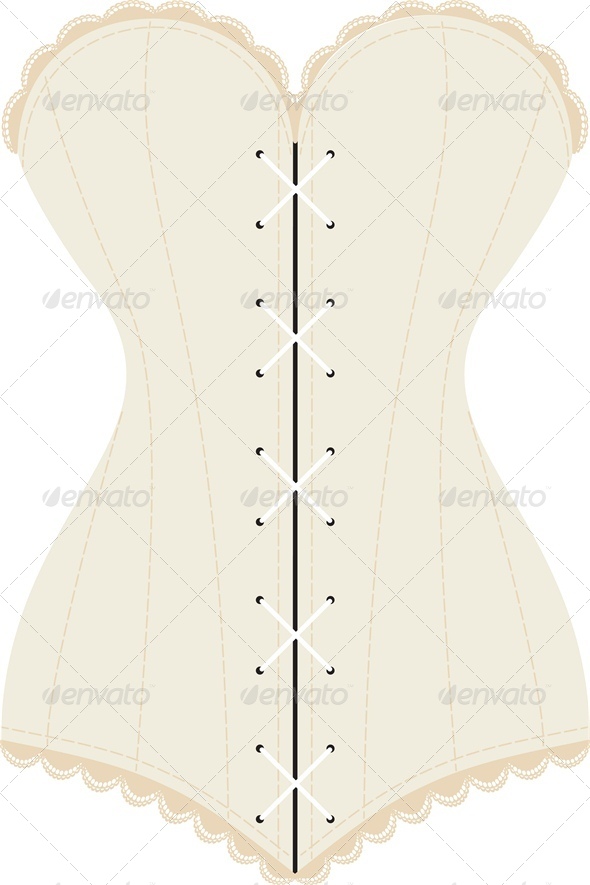 Antique Corset with Lacing - Man-made Objects Objects