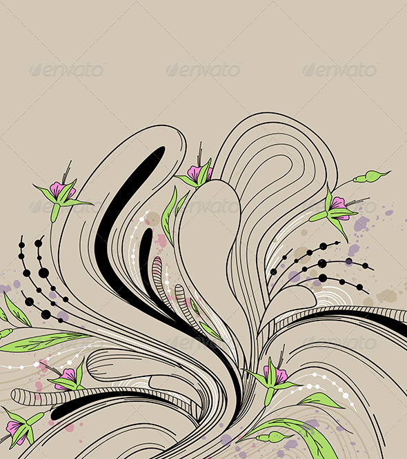 Abstract Floral Background - Abstract Conceptual