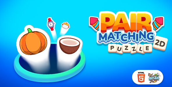 Pair Matching Puzzle 2D [Phaser 3, HTML5]
