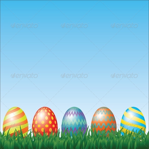 Easter Eggs and Grass - Miscellaneous Seasons/Holidays