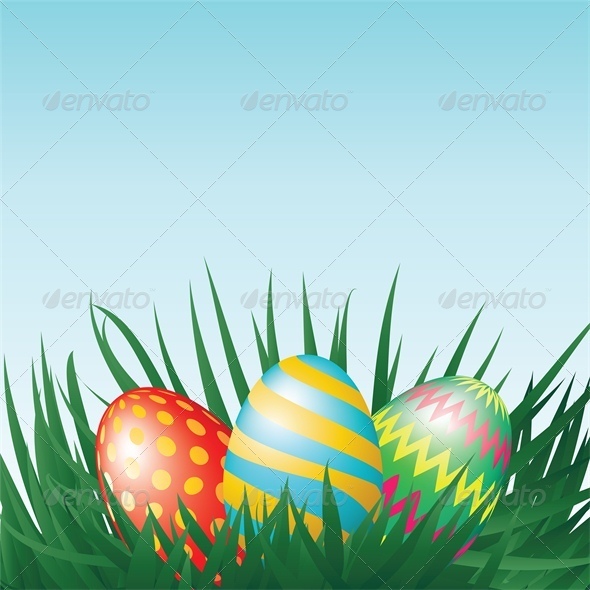 Easter Eggs and Grass - Miscellaneous Seasons/Holidays