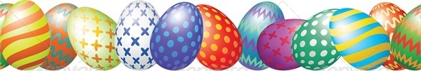 Easter Eggs Border - Miscellaneous Seasons/Holidays