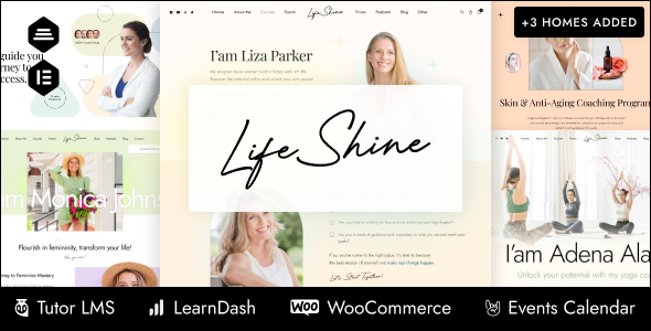 LifeShine - Coaching Online Education WordPress Theme