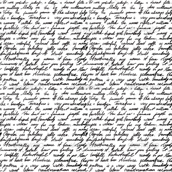 Seamless Background with Handwritten Letter - Miscellaneous Conceptual