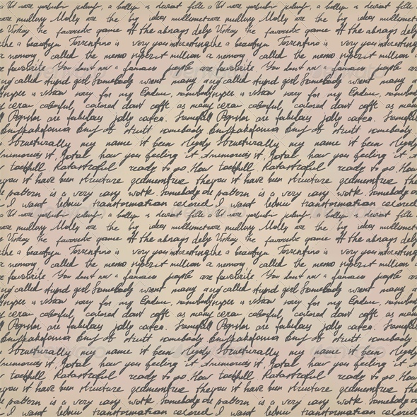 Seamless Background with Handwritten Letter - Retro Technology