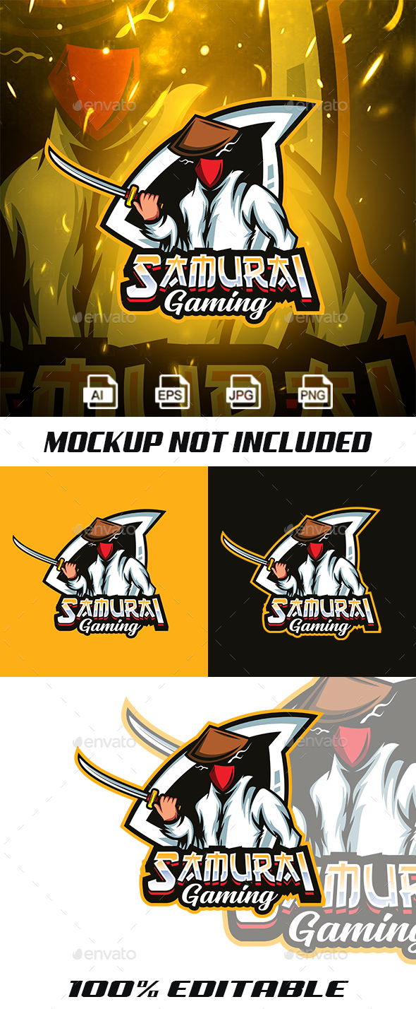 [DOWNLOAD]Samurai Mascot Logo Template