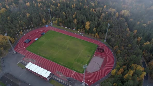 Aerial View of Soccer Field