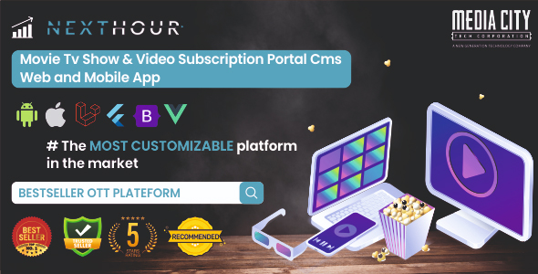 Next Hour Movie Tv Show Video Subscription Portal Cms Web and Mobile App