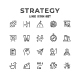Set Line Icons of Strategy