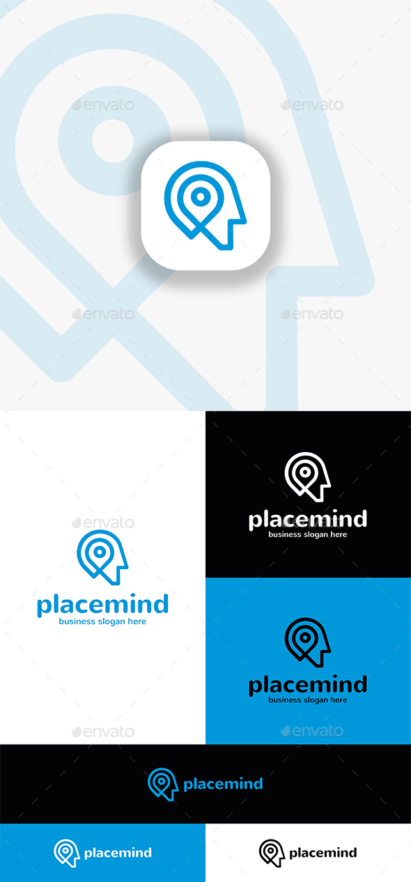 Place Mind - Abstract Human Head Logo