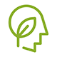 Eco Mind Human Head Symbol Logo