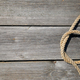 Ship Rope On Old Wooden Texture Background With Copy Space Stock