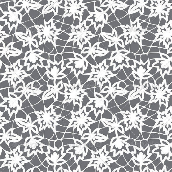 Seamless lace pattern with flowers. - Stock Illustration [47122472] - PIXTA