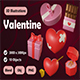 3D Valentine Illustration