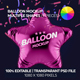 Mockup balloons (9 Styles) - Changeable color