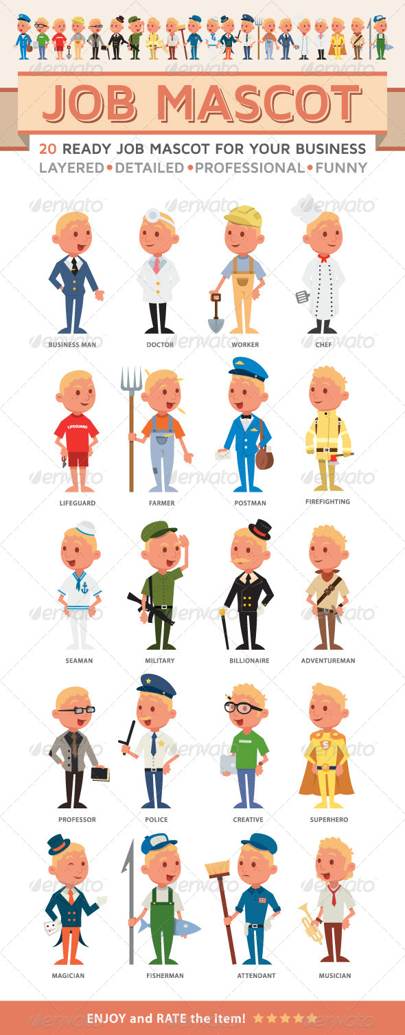 Job Mascot - People Characters