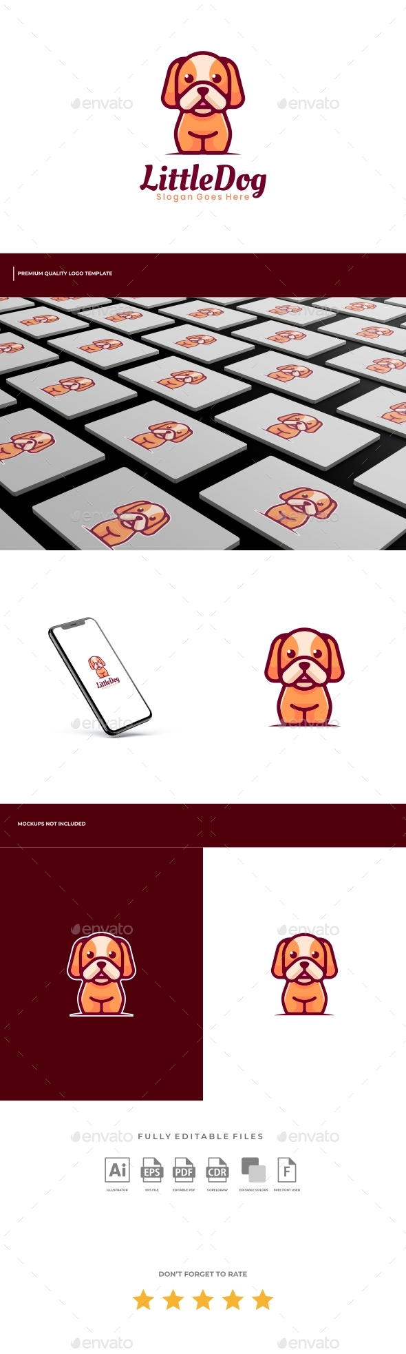 Little Dog Logo Template