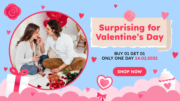 Valentines Day Sale Promo MOGRT