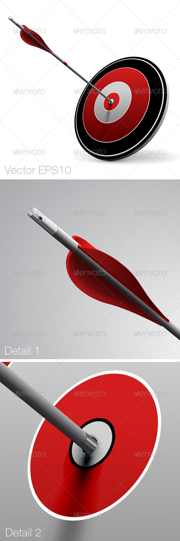 Target and Arrow, Vector Business Icon - Vectors