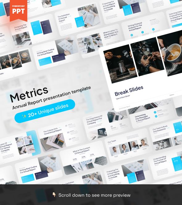 Metrics - Annual Report PowerPoint Presentation