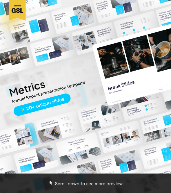 Metrics - Annual Report Google Slides Presentation