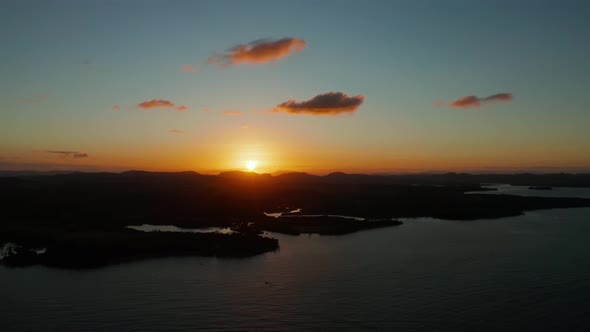 Colorful Sunset Over Tropical Island alt