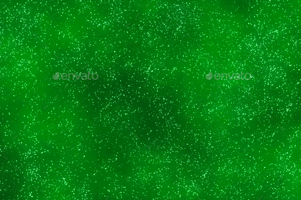 Green galaxy space background. Starry night sky background. Night sky with  stars. Stock Illustration