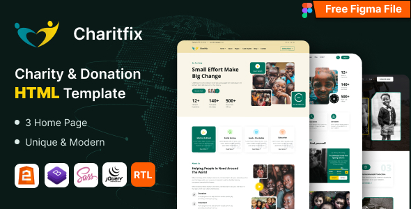 Charitfix – Charity & Donation HTML Template