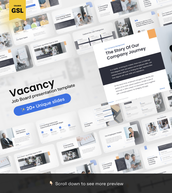 Vacancy - Job Board Google Slides Presentation