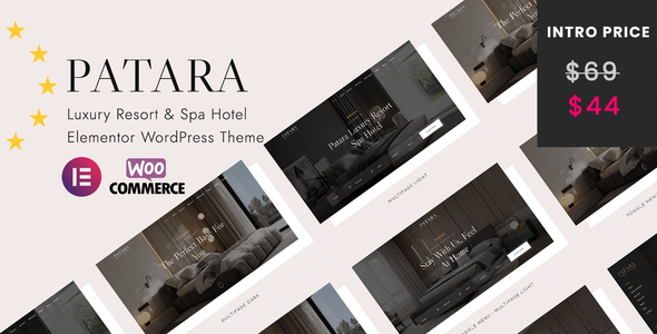 Patara – Luxury Resort & Spa Hotel Elementor WordPress Theme
