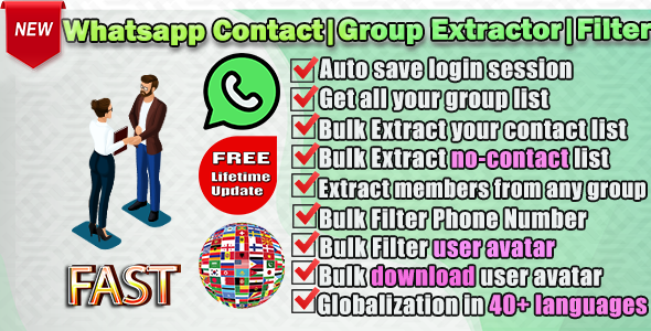 Whatsapp Contact|Group Extractor|Filter