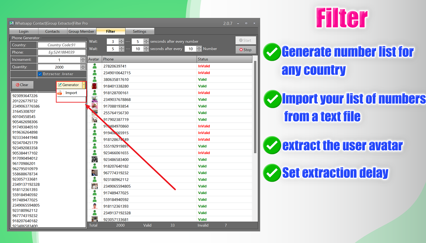 Whatsapp ContactGroup ExtractorFilter 3.1.1 by IonicStudio CodeCanyon