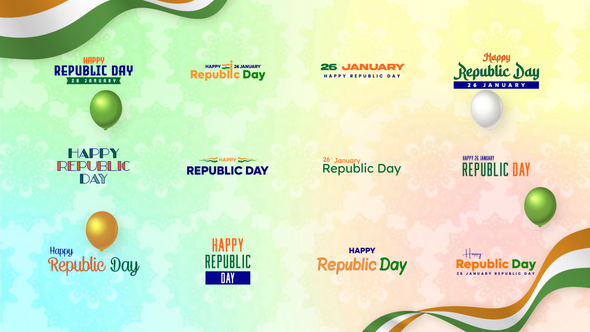 Happy Indian Republic Day Elements template preview
